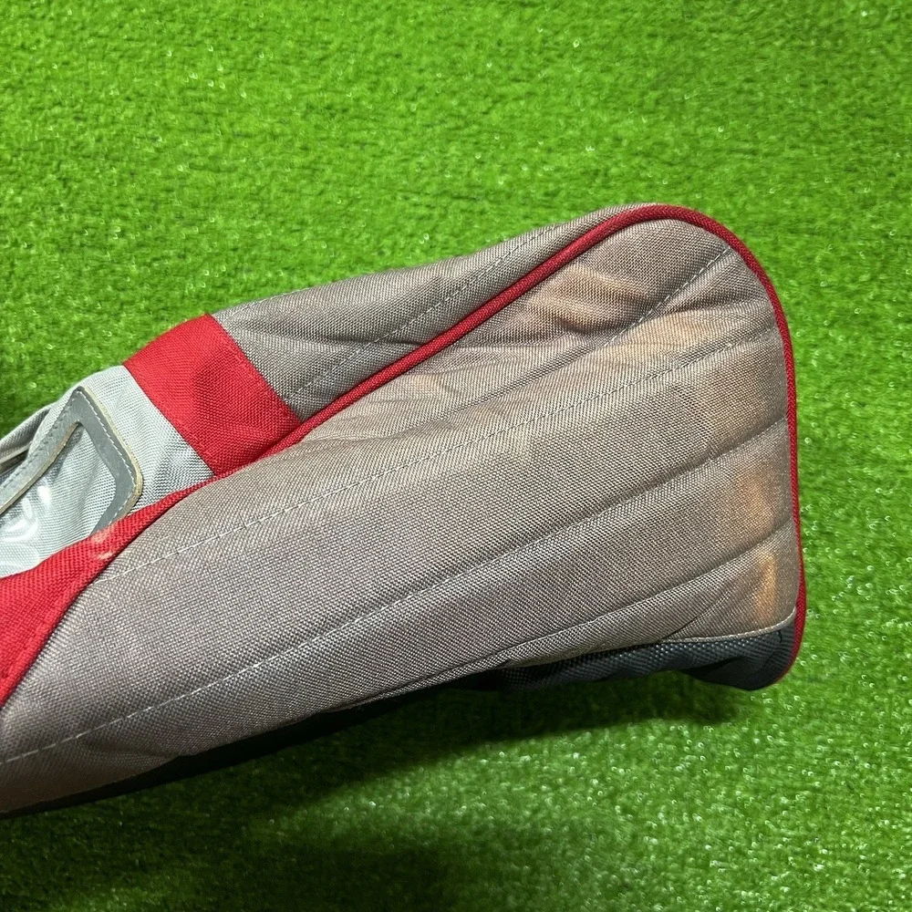 Vintage‎ Taylor Made Golf Zippered Travel Bag Gray Red 90s Padded & Hard Top